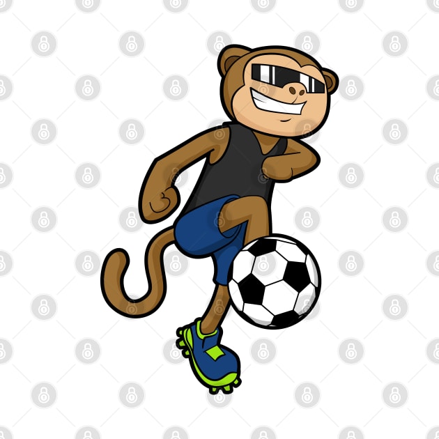 Monkey as Soccer player at Soccer by Markus Schnabel