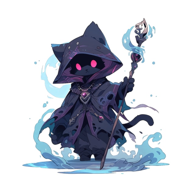 Black Mage Cat Hero by SundayDonuts