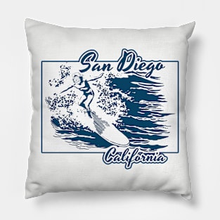 SURFING IN CALIFORNIA Pillow