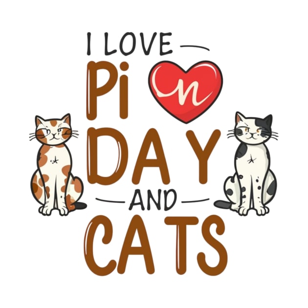 I Love Pi Day And Cats, Cats And Maths Lover by Justin green