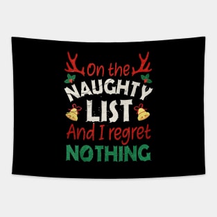 i regret nothing on the naughty list Tapestry