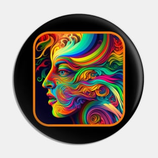 Colorful Artsy Style Profile Pin