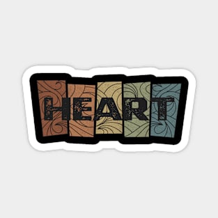 Heart Retro Pattern Magnet