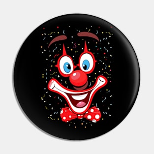 funny clown face Pin