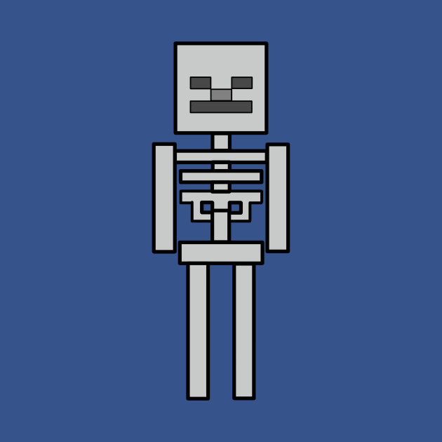 Simple Skeleton - Minecraft - Phone Case