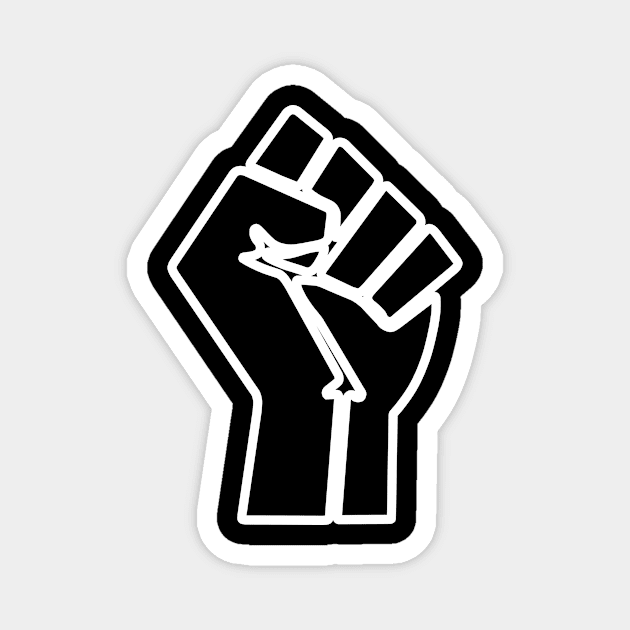 Raised Fist Outline BLM Magnet by sweetsixty