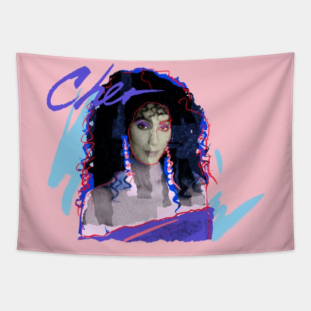 CHER 80S RETRO STYLE Tapestry by DISCO DISCO MX