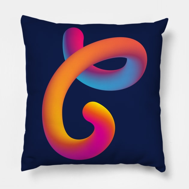 Curly C Pillow by MplusC