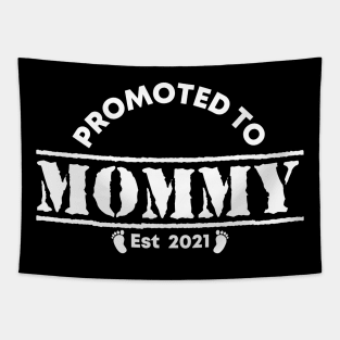 Vintage Promoted to Mommy 2021 new Mom gift mommy Tapestry