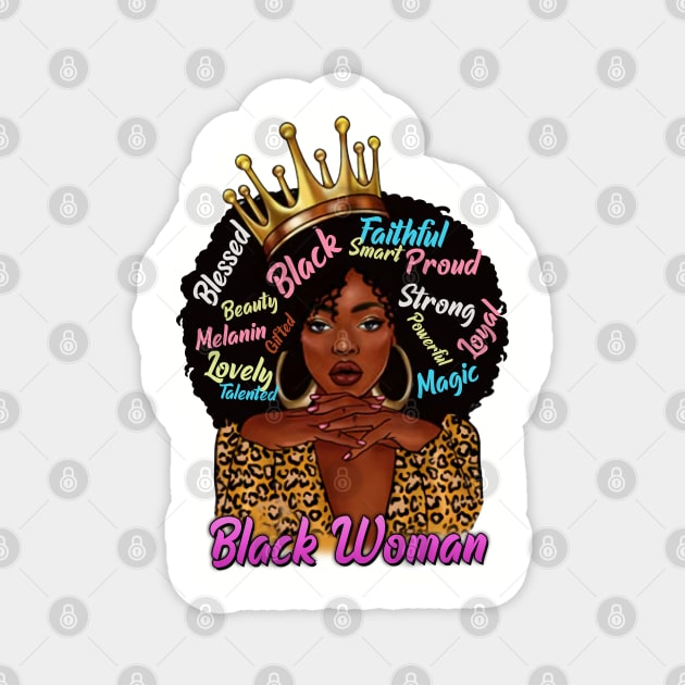 Black Woman,, Black Queen, Black Girl Magic, Sista Magnet by UrbanLifeApparel
