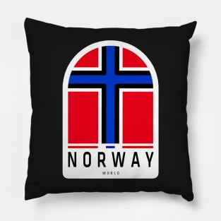 Norway Flag Sticker, For Norway Lovers Pillow