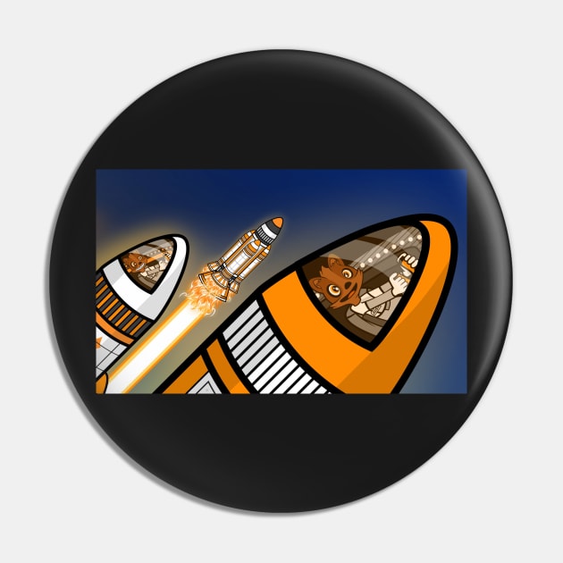 Space Quokka Rocket Race Pin by MOULE