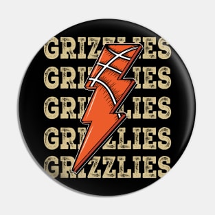 Funny Sports Grizzlies Proud Name Basketball Classic Pin