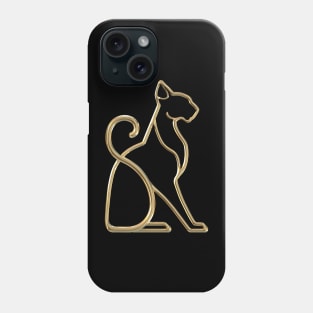 Majestic Golden Cat in Profile Phone Case