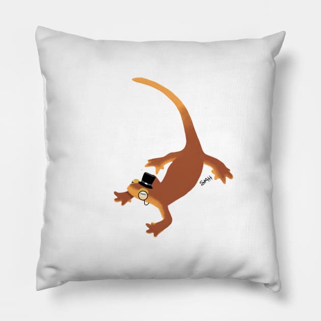 Gentleman Newt Pillow by sarahead