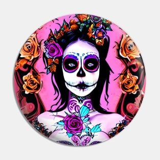 Day of The Dead Art Pin