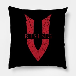 V Rising (red distressed) Pillow