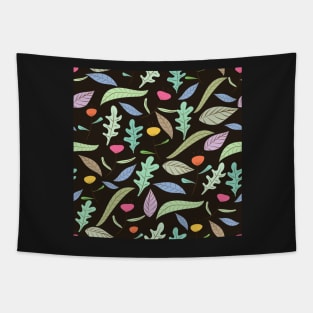 Minimal Colorful Abstract Leaf Pattern Tapestry