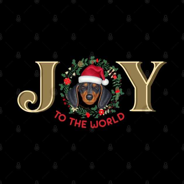 Dachshund Joy to the World by Danny Gordon Art