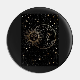 Moon & Sun Together Pin