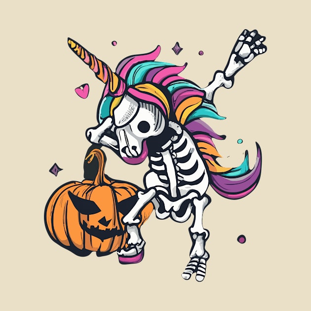 Unicorn Zombie Skeleton Dabbing Pumpkin: Spooktacular Halloween by CHNSHIRT