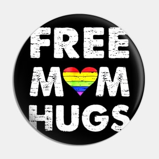 Free Mom Hugs Heart Rainbow LGPT Costume Gift Pin