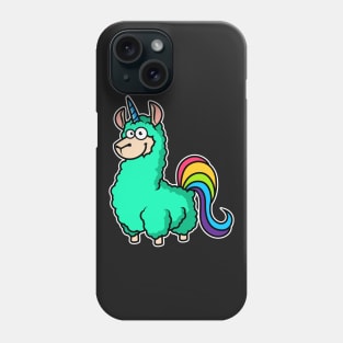 Llamacorn Cute Gift Rainbow Unicorn Llama print Phone Case