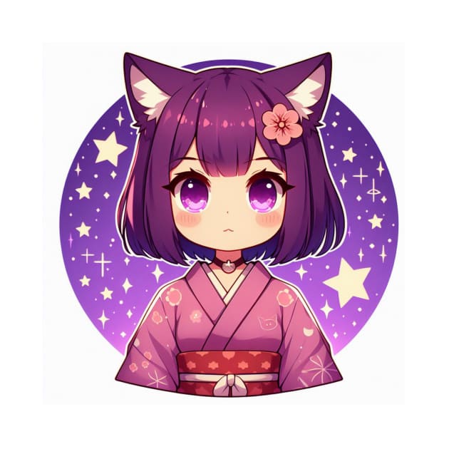 Cute Anime Girl in Kimono by __Døra__