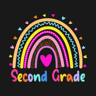 Second Grade Rainbow Girls Boys Teacher Team 2nd Grade Squad T-Shirt