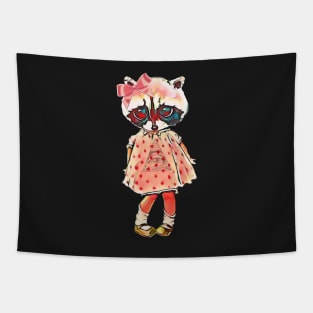 Raccoon Girl With All-Seeing Eye Tapestry