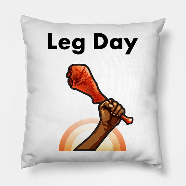 Leg Day 3 Pillow by SillyShirts