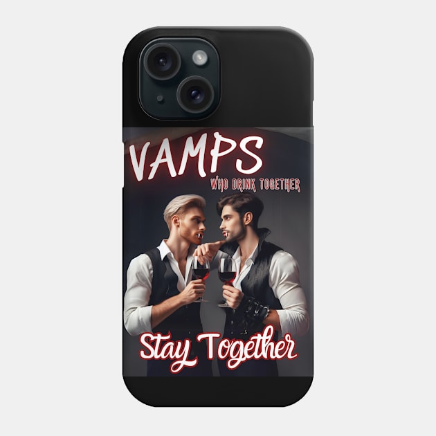 Vamps Who Drink Together, Stay Together v5 Phone Case by GeekGirlsBazaar