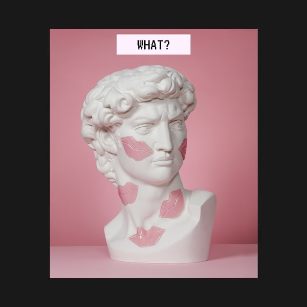 Statue What Love Liebe Kiss Techno Party Vaporwave by Maggini Art