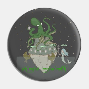 Warship Cthulhu Pin