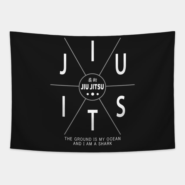 JIU JITSU - I AM A SHARK Tapestry by Tshirt Samurai