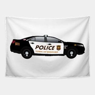 Town Of Bedford NY Police car Tapestry