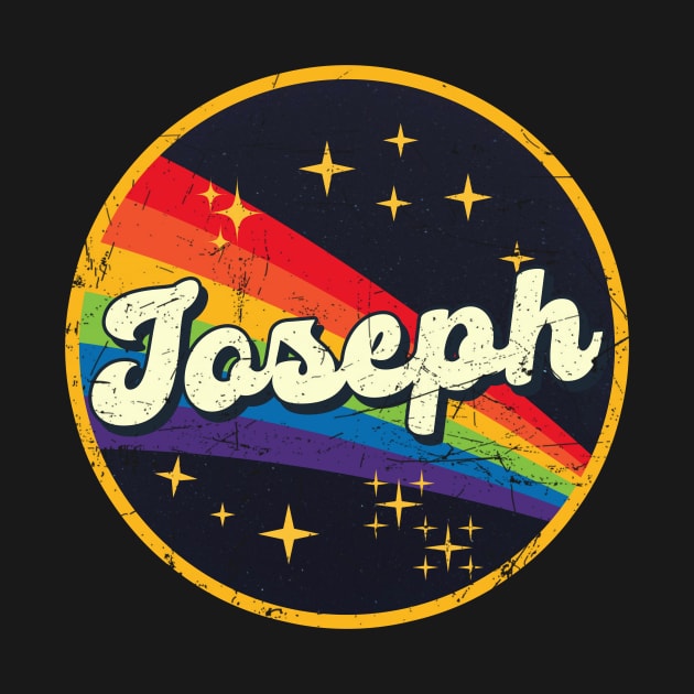 Joseph // Rainbow In Space Vintage Grunge-Style by LMW Art