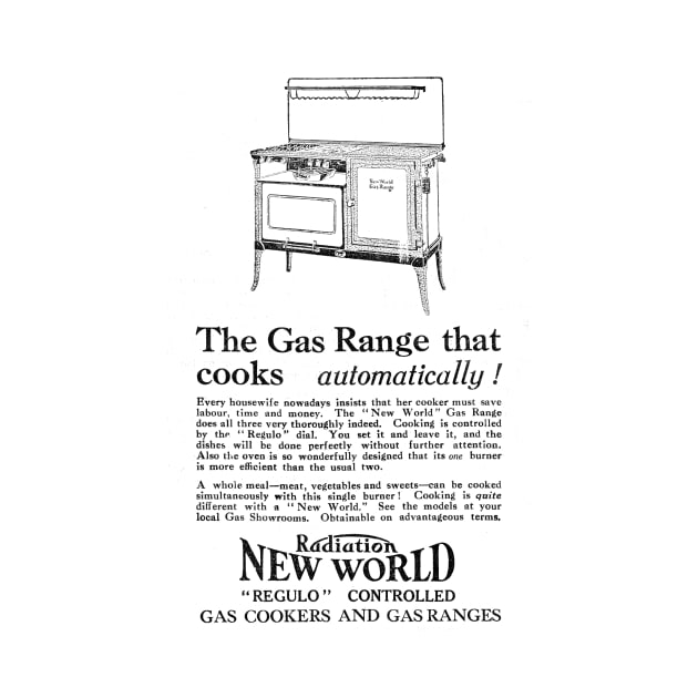 Radiation Ltd. - New World Gas Cookers and Ranges - 1929 Vintage Advert by BASlade93