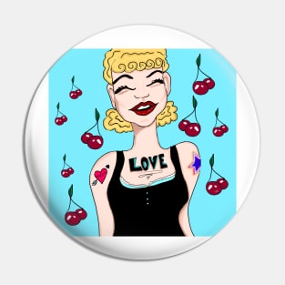 Rock and Roll girl Pin