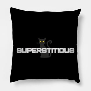 Black cat Superstitious Pillow