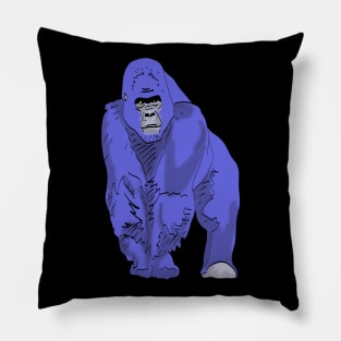 blue gorilla Pillow