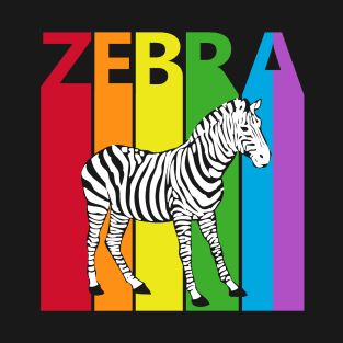 Cute Animal Rainbow Zebra T-Shirt