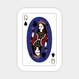 Queen of Spades Illustration Magnet