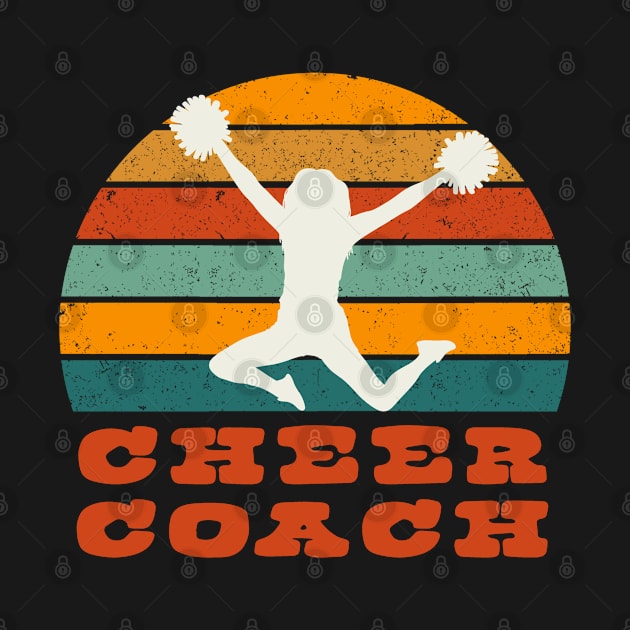 Cheer Coach with Vintage Sunset by tropicalteesshop