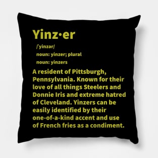 Yinzer, gold print Pillow