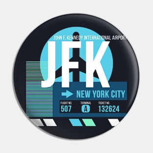 New York City (JFK) Airport Code Baggage Tag F Pin
