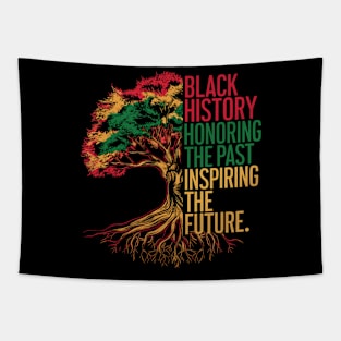 Black History Honoring The Past Inspiring The Future Design Tapestry