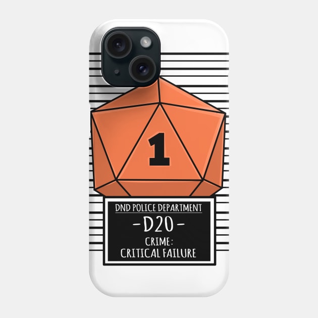 Dice Jail Funny Dungeons And Dragons DND D20 D1 Lover Phone Case by Bingeprints