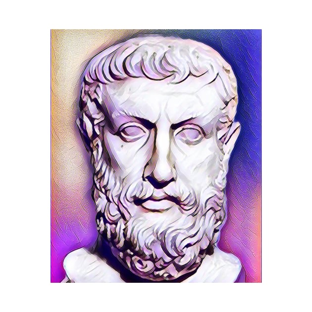 Parmenides of Elea Pink Portrait | Parmenides of Elea Artwork 7 by JustLit