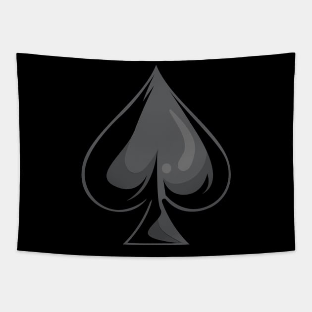 Ace of Spades - Cool Poker Heart Symbol Tapestry by Shirtbubble